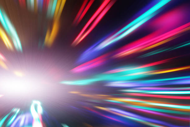 istock Abstract image of night lights with motion blur. 523055710