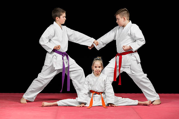 istock Group of kids Karate martial Arts 523056202
