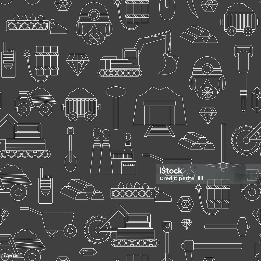 Mining Background Vector Vector Seamless Mining Background Stock Illustration - Download Image ...