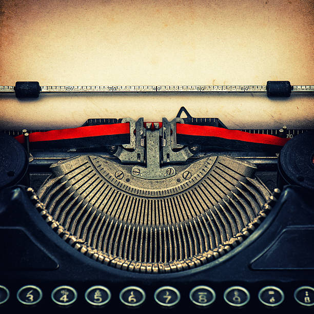 istock Antique typewriter. Vintage style toned photo 523058076