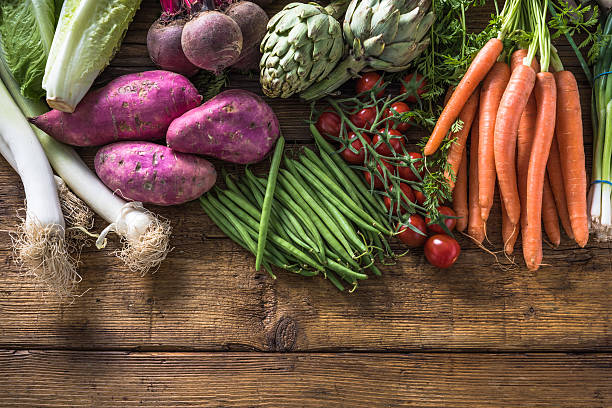 istock Local market fresh vegetable, garden produce 523059306