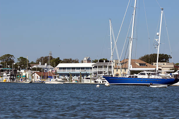 Coastal Town of Beaufort, North Carolina, Waterfront stock photo