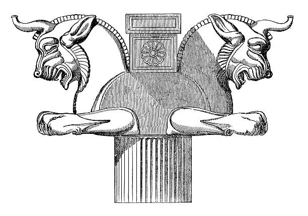 수도주 열 at 페르세폴리스 - 페르세폴리스 stock illustrations