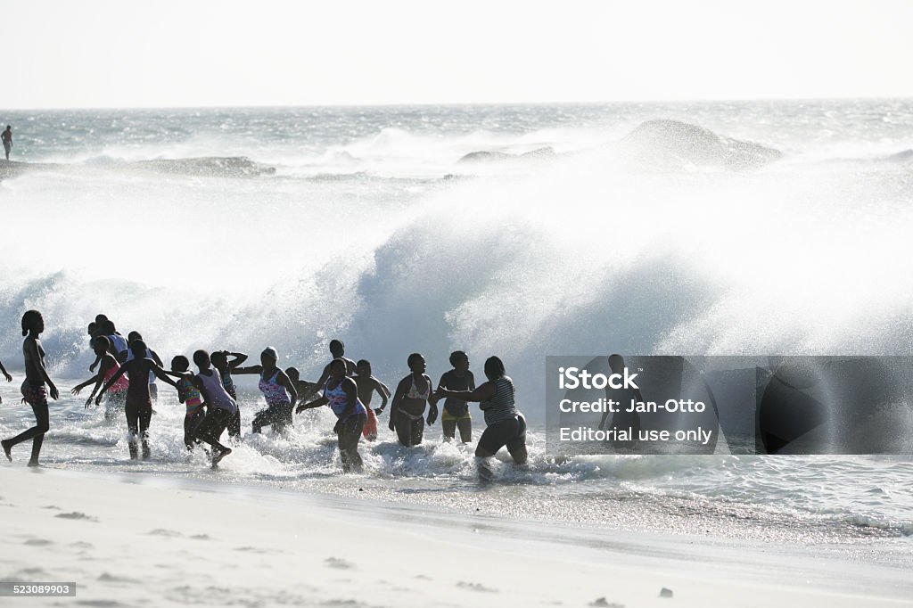 Shorebreak in Camps Bay - Lizenzfrei Angst Stock-Foto