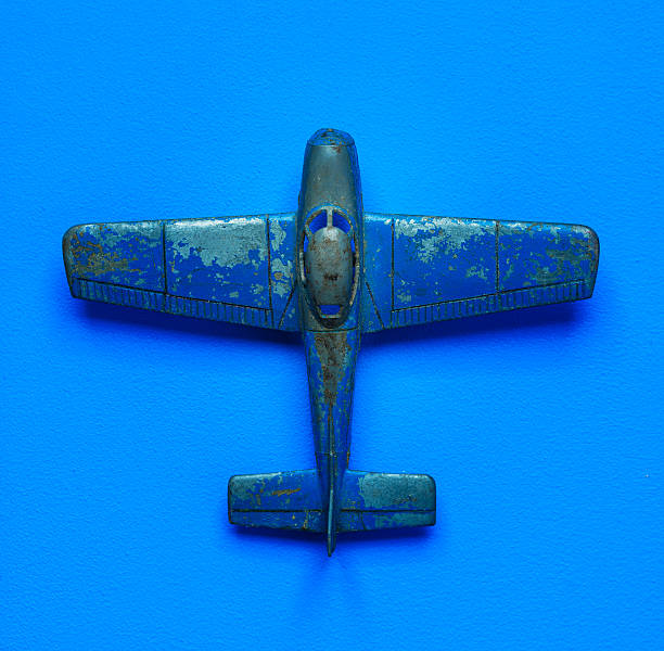 istock Model toy vintage airplane 523089961
