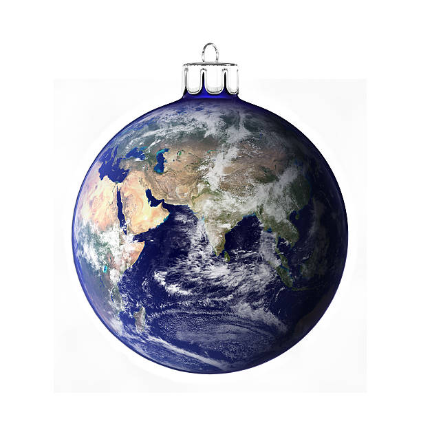 istock Perfect christmas ball on white background 523091727