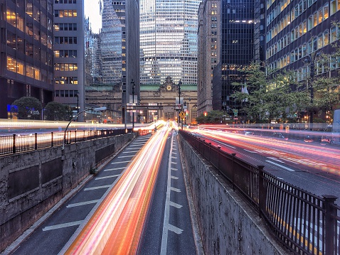 This is a long exposure shot I took on Park Avenue in New York City.