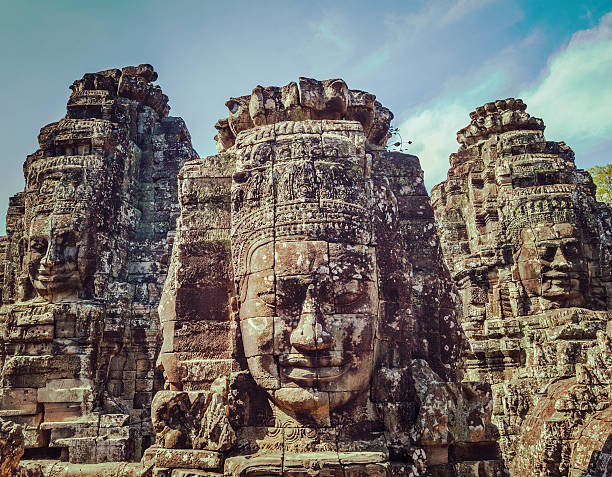 istock Faces of Bayon temple, Angkor, Cambodia 523112483