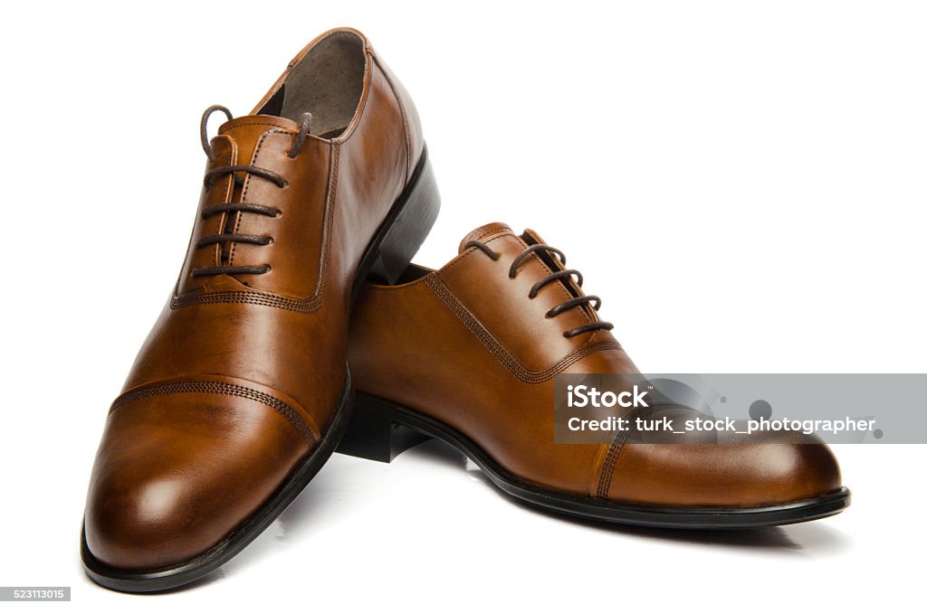 Men's Brown Shoes Shoe Stock Photo