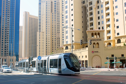 Dubai Tram is the first tramway project outside Europe powered by ground-based electric supply system.