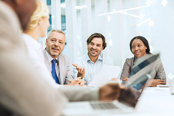 istock Business people talking on a meeting. 523113133