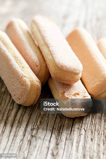 Cookies Savoiardi Close Up Stock Photo - Download Image Now - Bath Sponge, Cleaning Sponge, Cookie