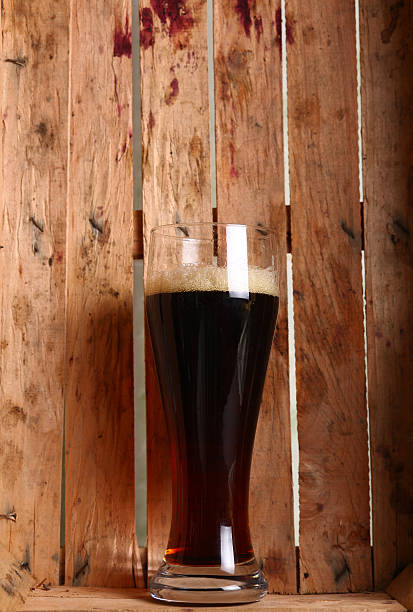 istock Dark ale in wooden crate 523115165