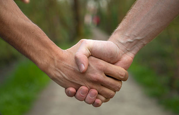 handshaking stock photo