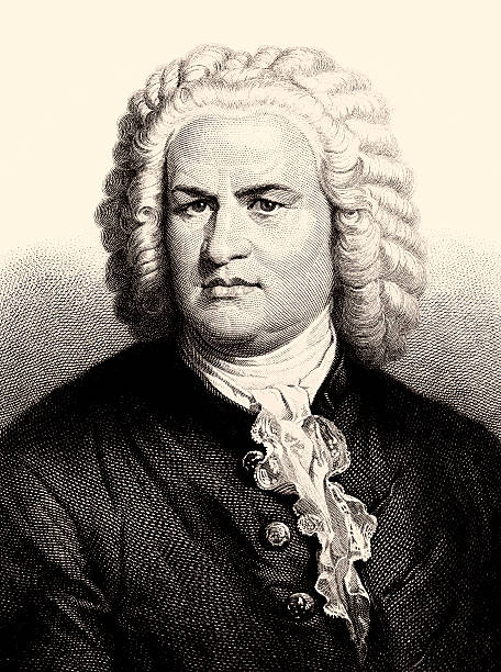 Johann Sebastian Bach,composer vector art illustration