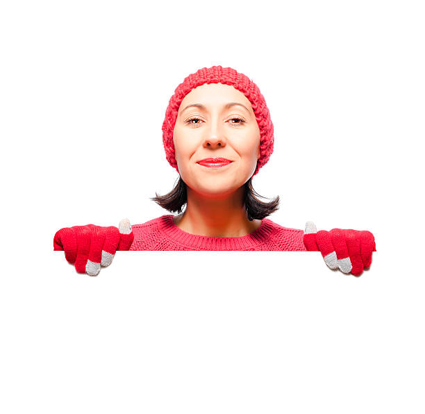 istock Girl showing a blank banner 523133621