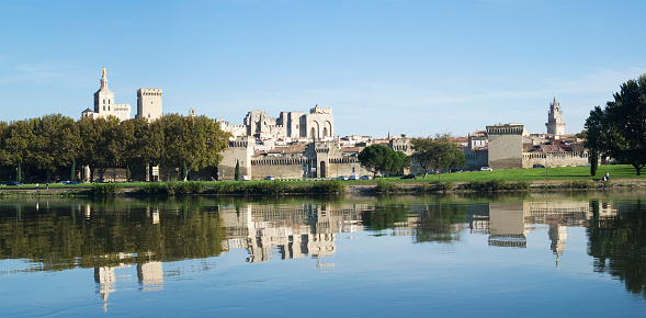 France, Avignon, across the Rhone