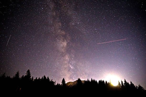 istock Impressive night sky with Milky Way 523134947