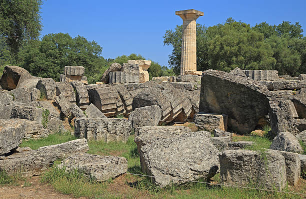 istock Greek temple ruins in Olympia 523137037