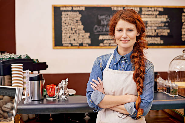 o melhor café é o meu trabalho - caffeine caucasian satisfaction small business - fotografias e filmes do acervo