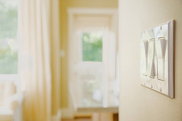 Light switches on wall Light switches on wall light switch stock pictures, royalty-free photos & images