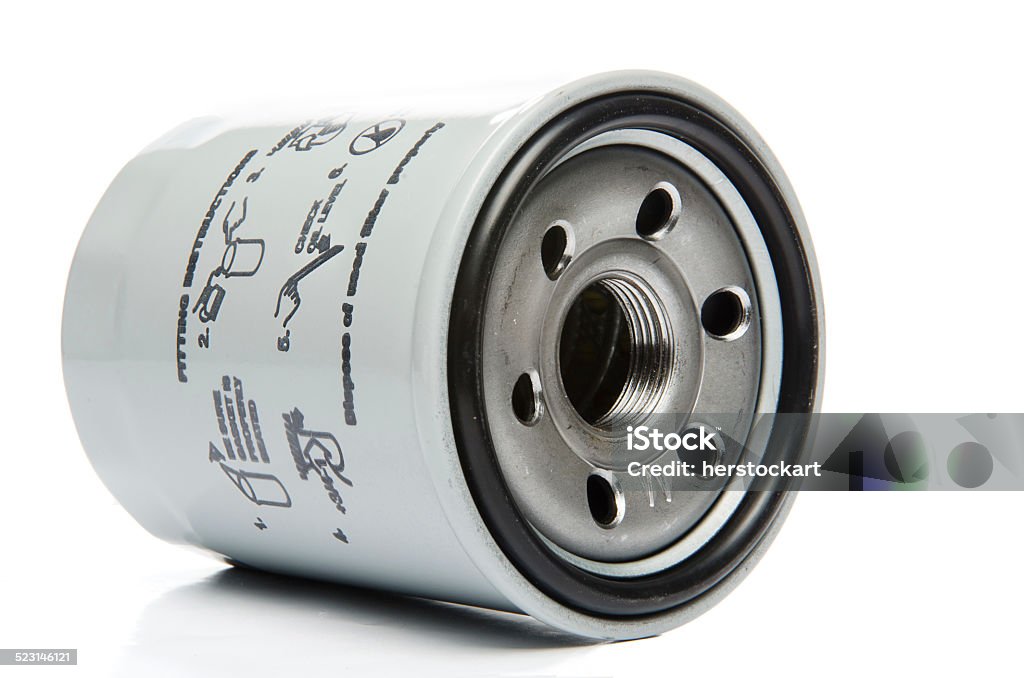 Engine Oil Filter Cut Out Stock Photo