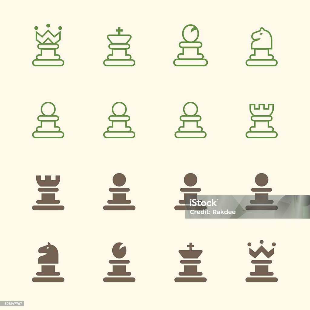 Chess Icons - Color Series Chess Icons Color Series Vector EPS10 File. Animal Body Part stock vector