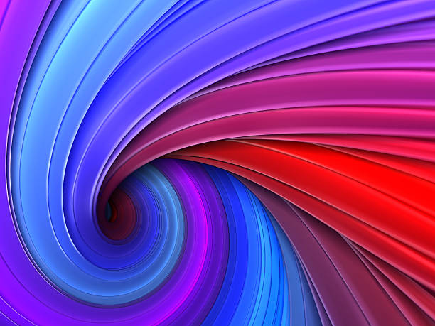Colorful blue and purple 3d swirl vortex