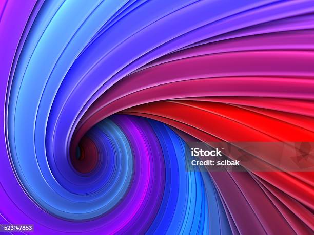 Colorful Blue And Purple 3d Swirl Vortex Stock Photo - Download Image Now - Abstract, Three Dimensional, Swirl Pattern