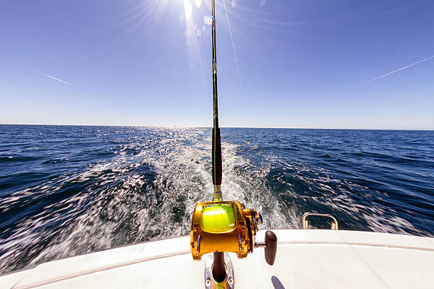 istock Fishing Reels on an Ocean Boat 523148033