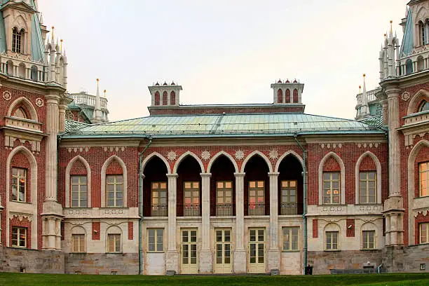 Palace of the Russian Empress Catherine II of the early 19th century in Tsaritsyno in Moscow, Russia