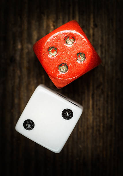 4 and 2 dice game vintage on a dark background