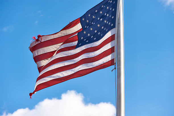 istock US American flag waving in the wind 523149557
