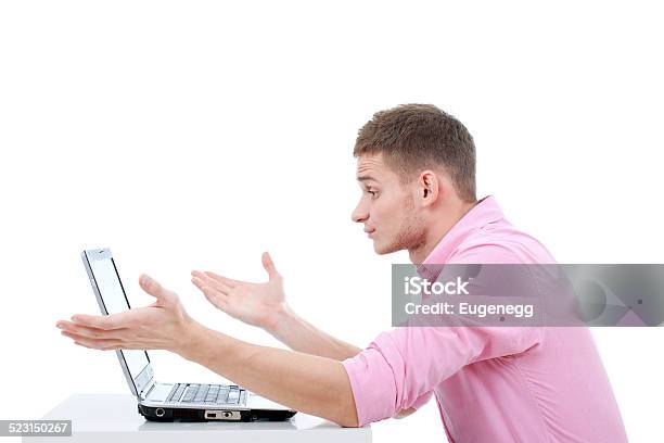 Problems With A Laptop Computer Stock Photo - Download Image Now - Adult, Adults Only, Anger