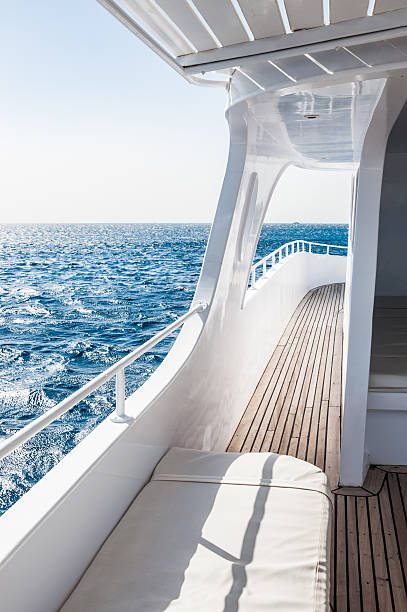 istock White yacht in the red sea 523152645
