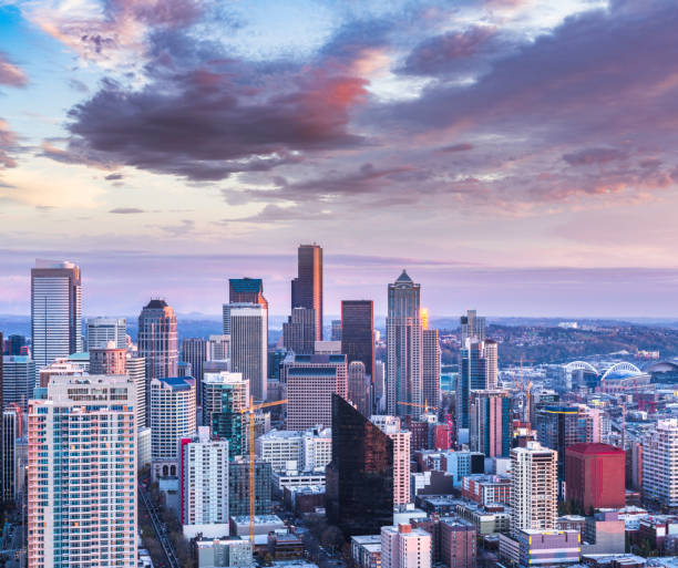 istock aerial view of Seattle skyline 523156626