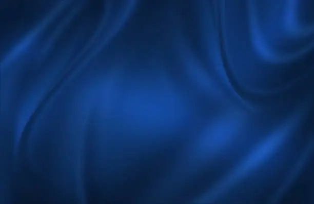 Blue satin glossy, fine and smooth silk cloth background