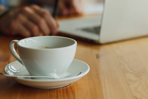 istock Freelancer working in coffee shop. Stock image 523160504