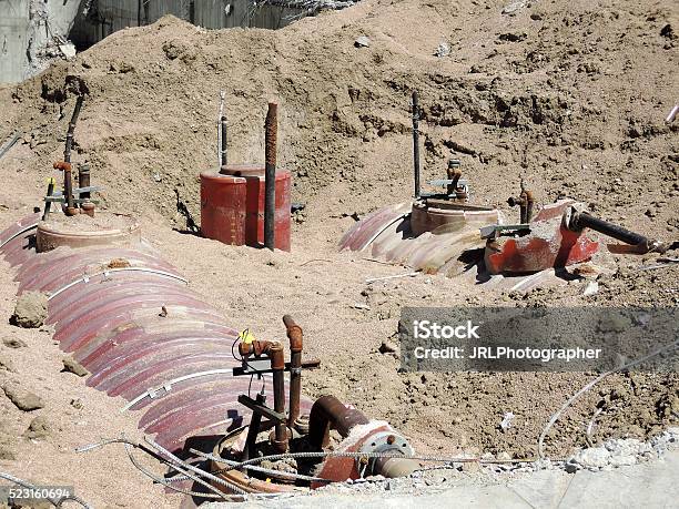 Underground Storage Tanks Stock Photo - Download Image Now - Storage Tank, Underground, Buried