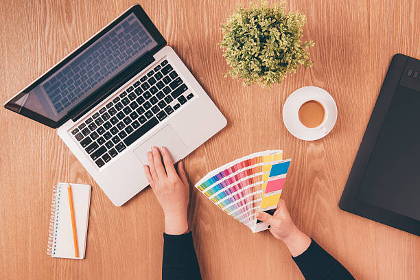 istock Professional designer's desk top 523160726