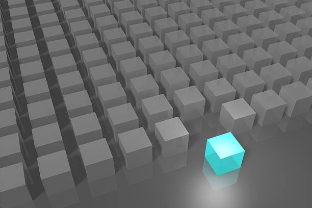 istock 3D out of the crowd concept 523161766
