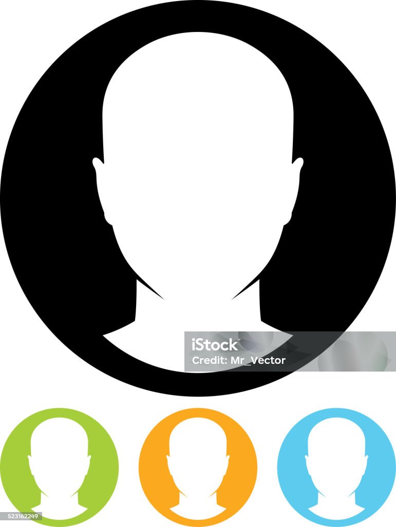 Human head vector icon isolated Human man head vector icon isolated simple Front View stock vector
