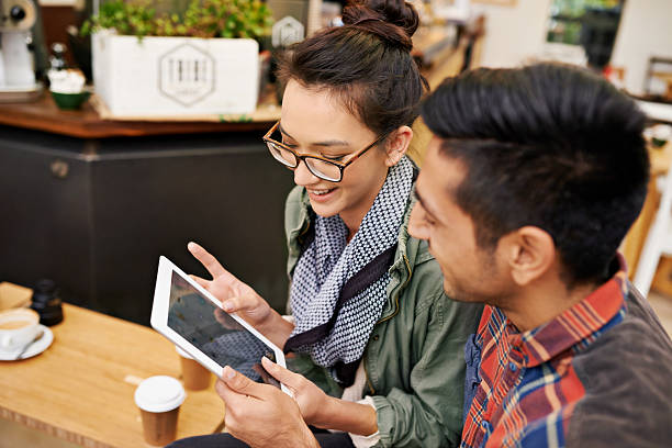 istock Chatting to friends thought the marvel of technology 523163661