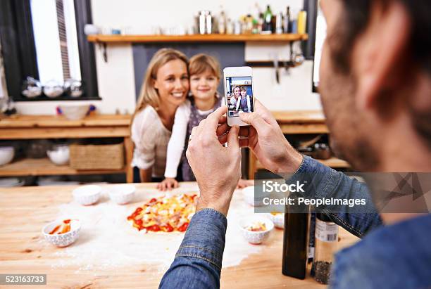 Say Pizza Stock Photo - Download Image Now - Father, Making, Pizza