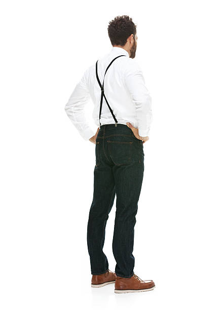 istock Rear view of businessman looking away 523163742