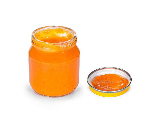 istock Glass jar with jam isolated on white 523164222