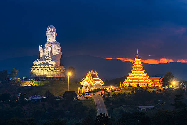 istock Chinese temple in Chiang rai, Thailand 523168942