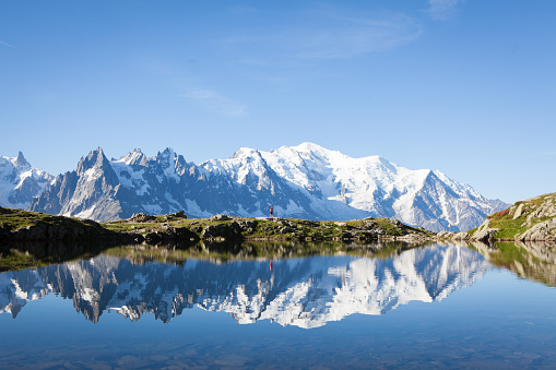 view of dent du geant from the vallee blanche