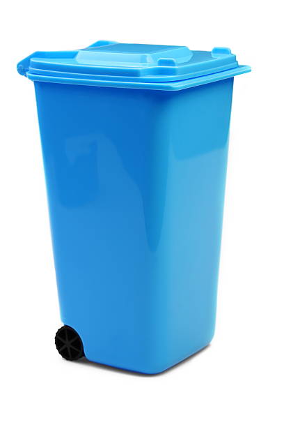 istock Blue Plastic Waste Container Or Wheelie Bin, Isolated On White 523173066