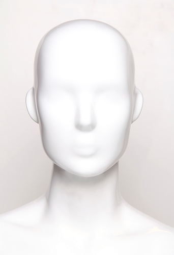 Mannequin head white background